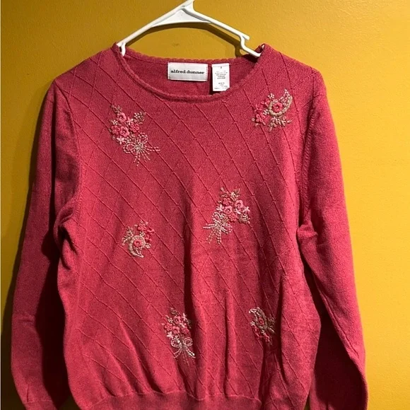 Alfred Dunner Raspberry Knit Top - Picture 2 of 3